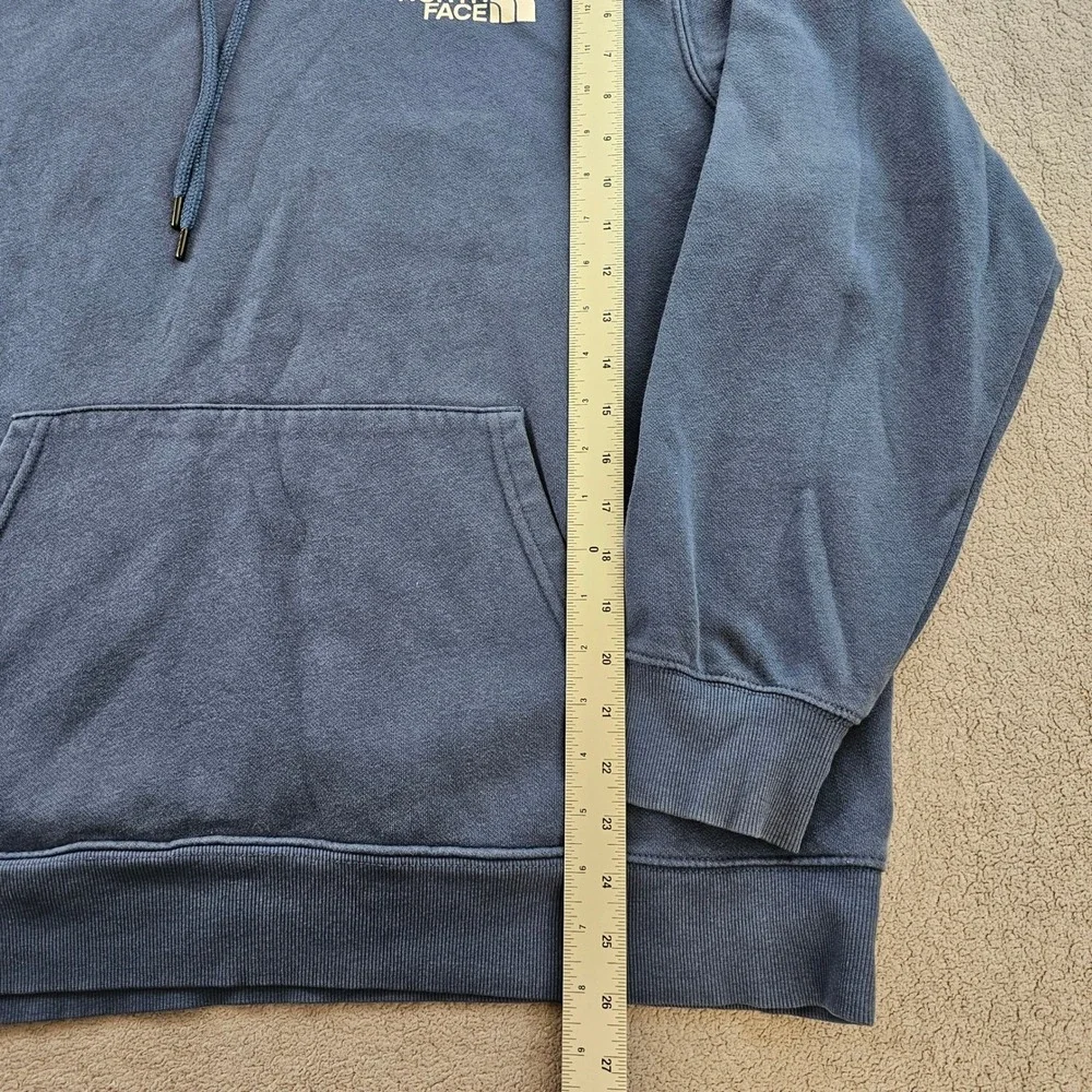 The North Face Hoodie Mens‎ Blue Box NSE Graphic Fleece Lined Relaxed Drawstring